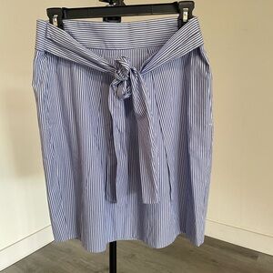 J Crew NWT Striped Blue White Women's Skirt matching belt size 6